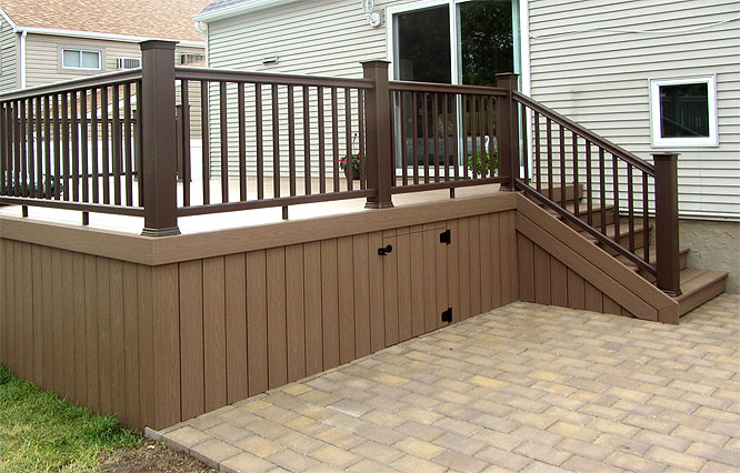 Elevated Deck Adjoining Pool